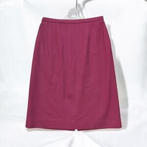 Pendleton Women's Burgundy 100% Virgin Wool Pencil Midi Lined VTG Skirt Size 12